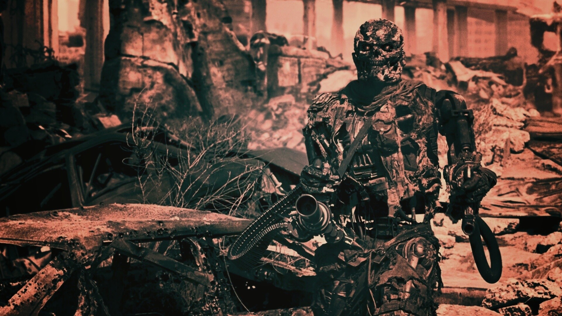 Терминатор на развалинах обои