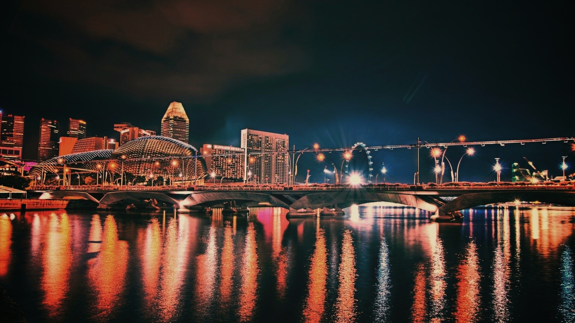 Ночной город обои