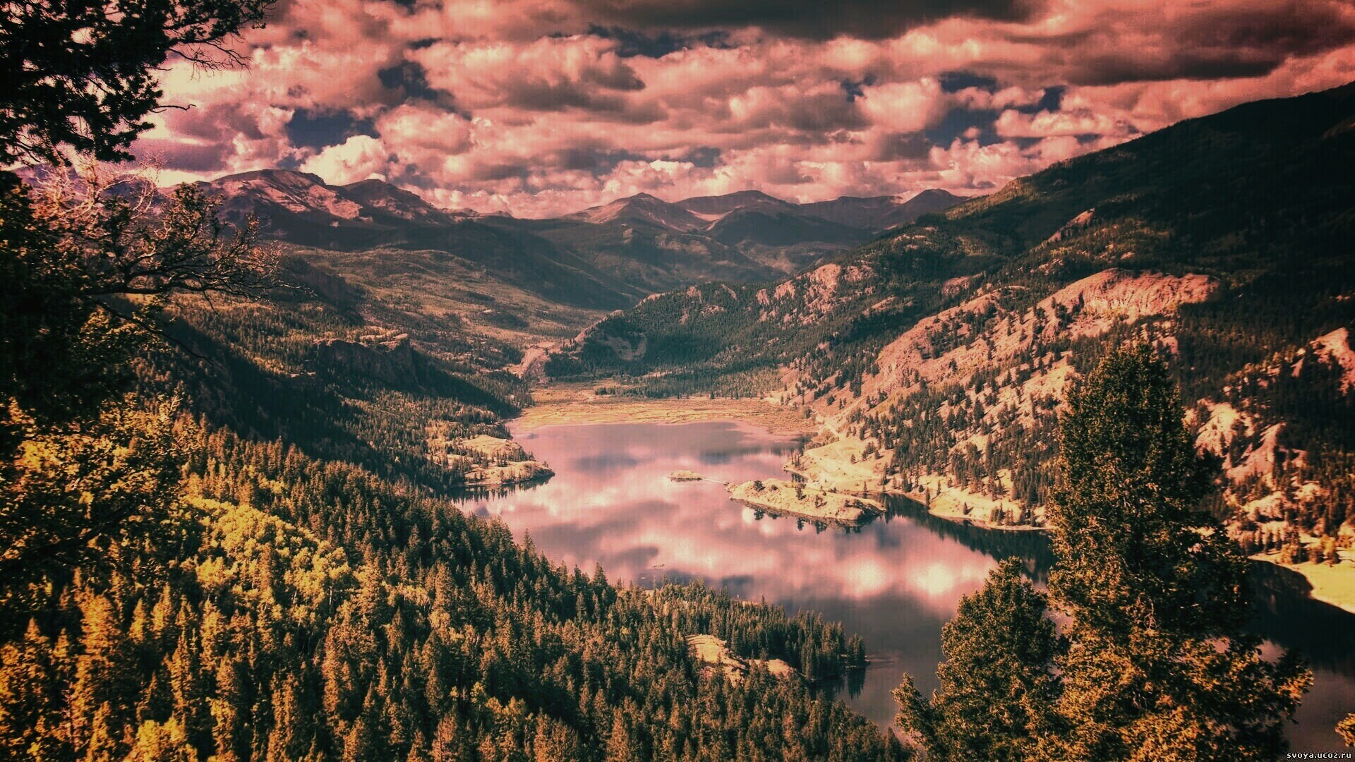 Горное озеро обои
