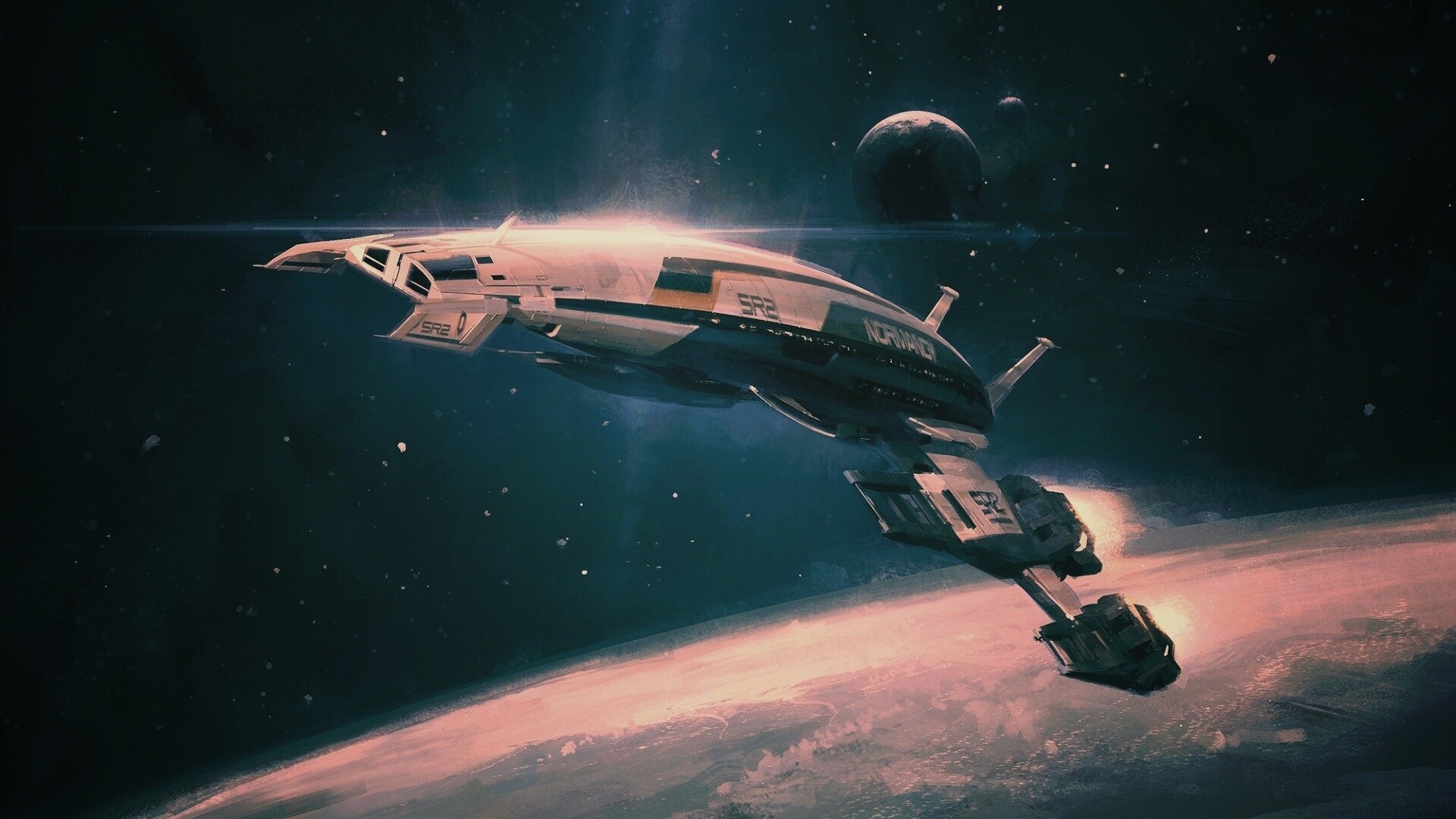 Корабль Normandy обои