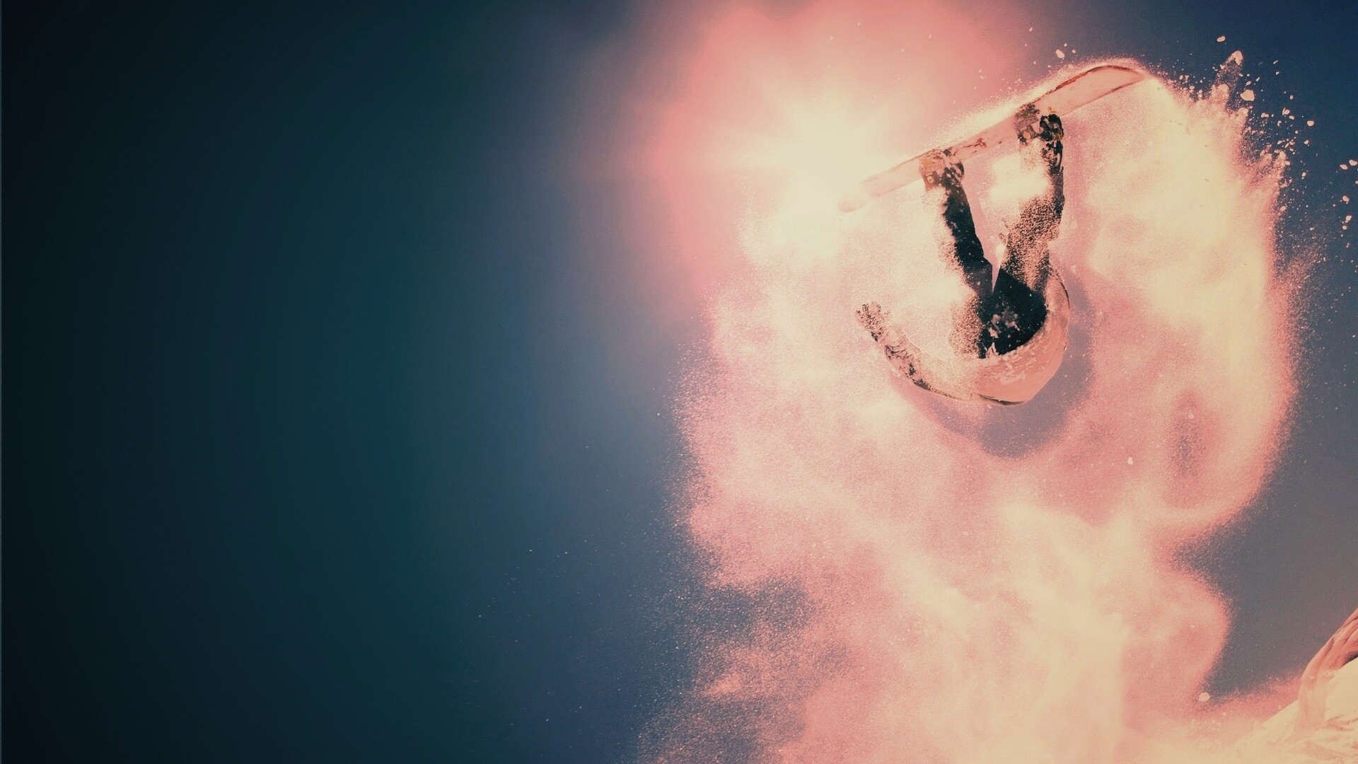 Прыжок на сноуборде обои