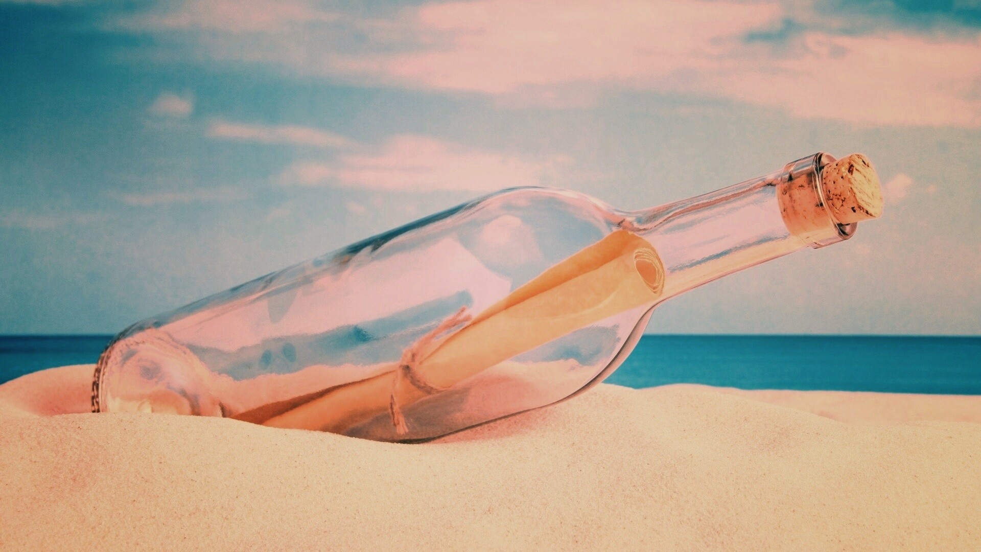 Послание в бутылке обои