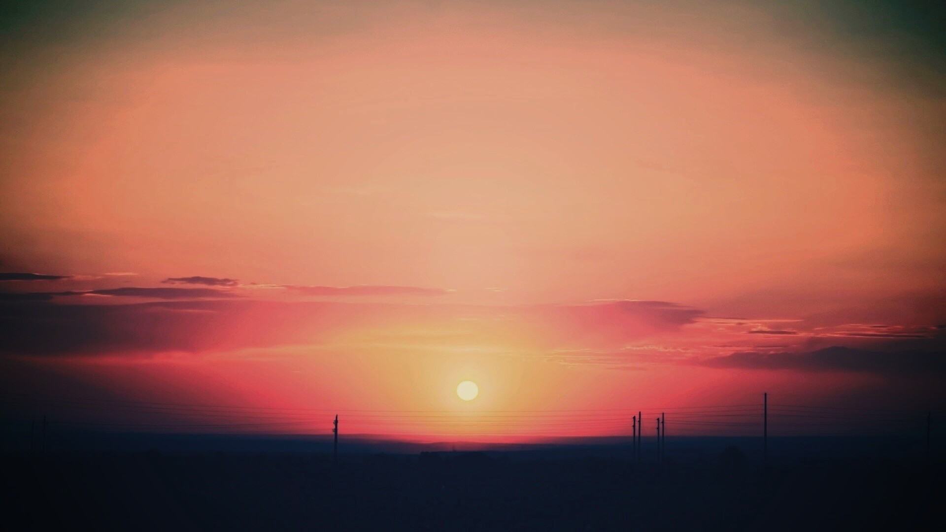 Сказочный закат обои