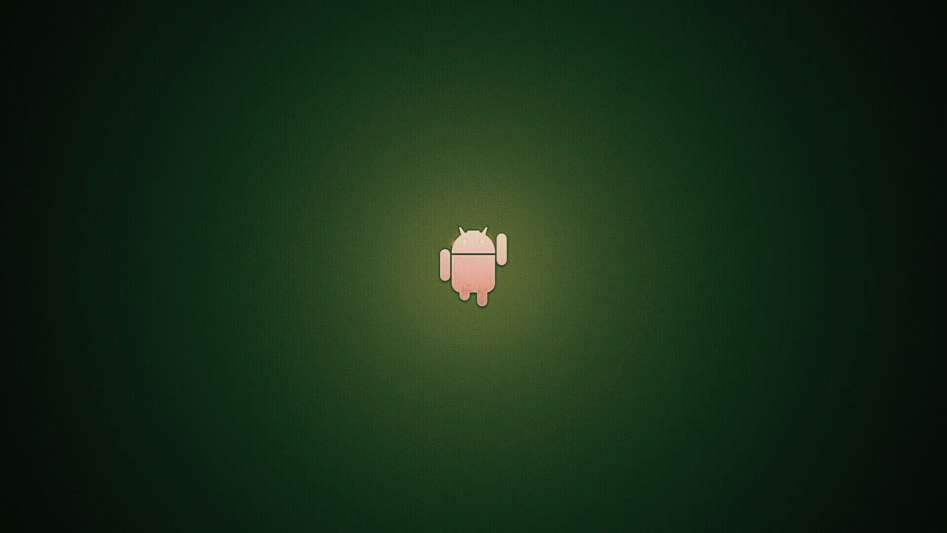 Логотип Android на зеленом фоне обои