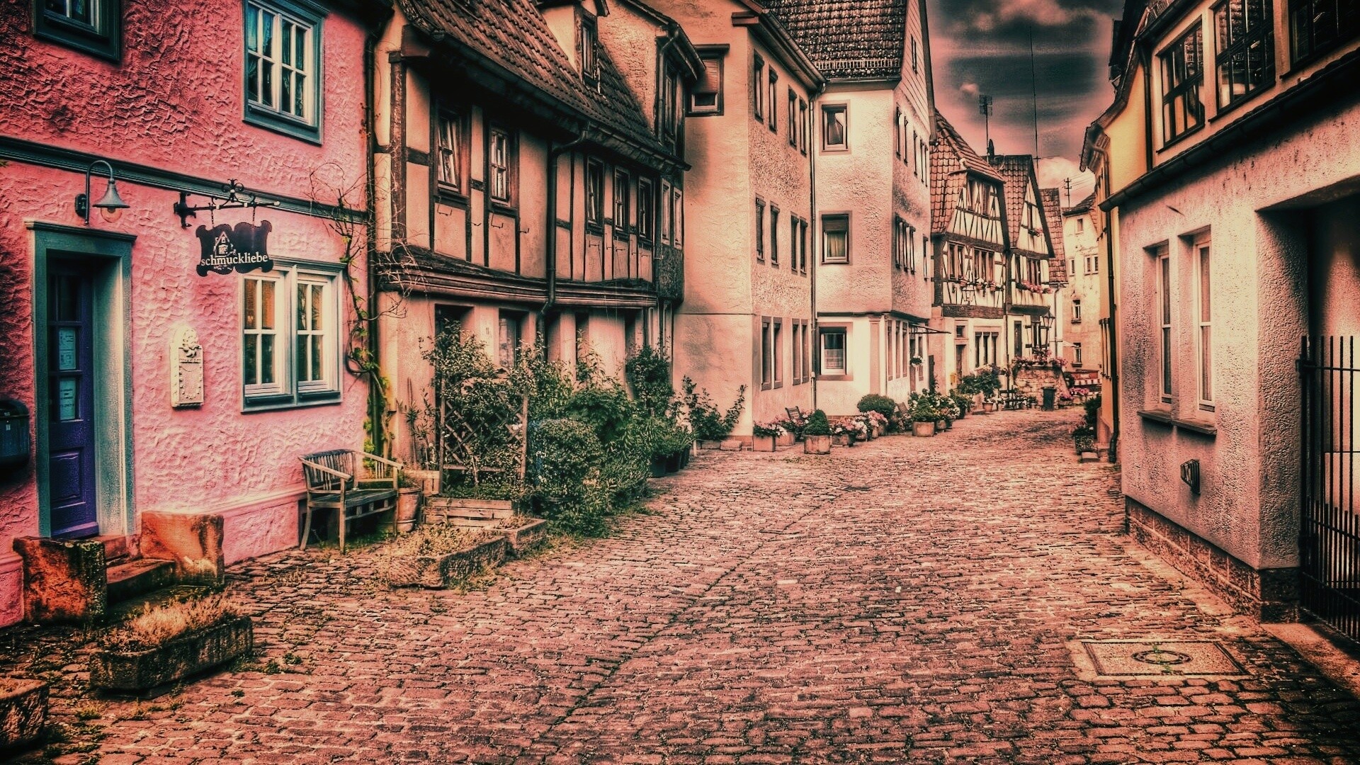 Старый городок обои