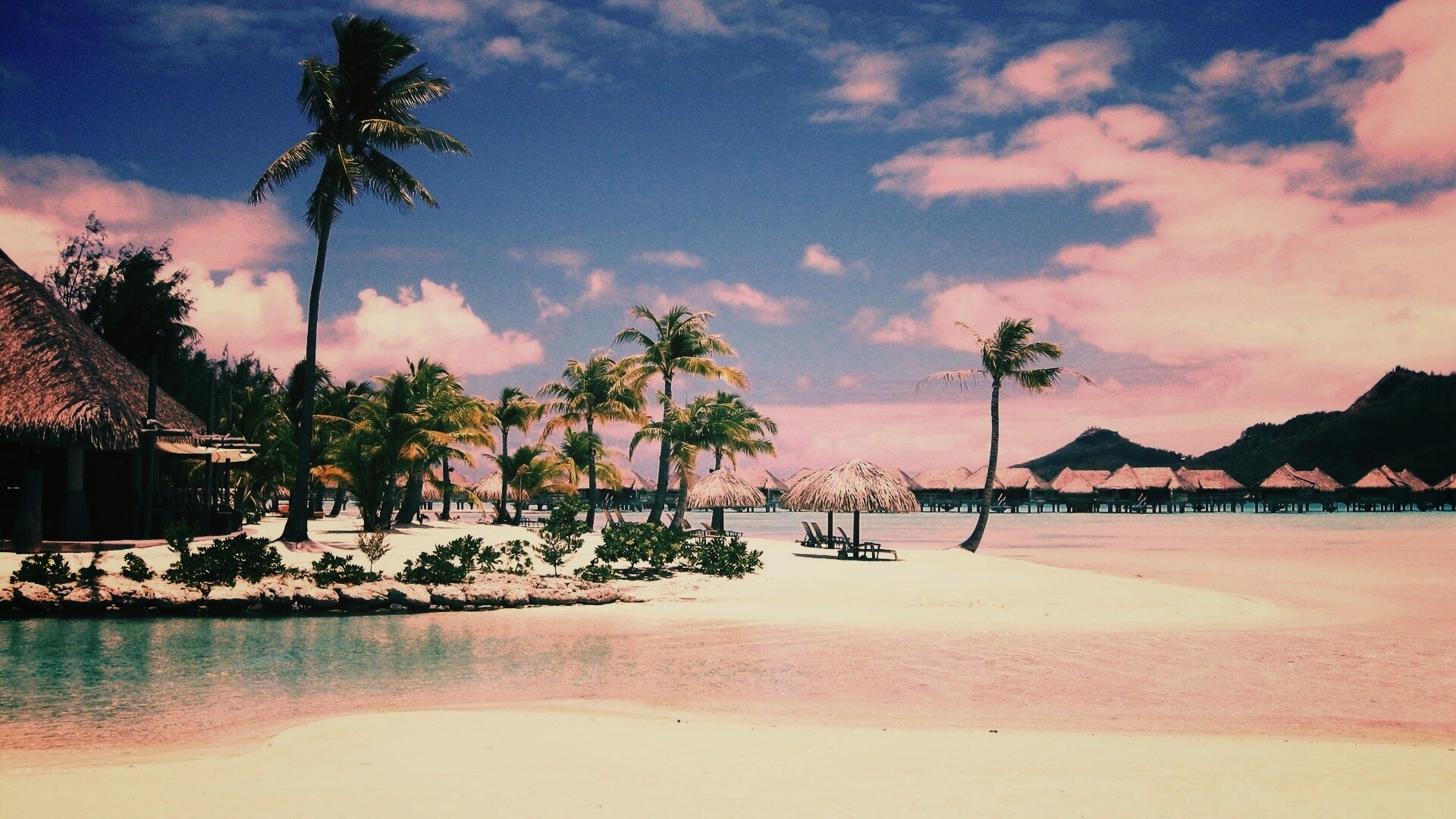 Побережье Бора-бора обои