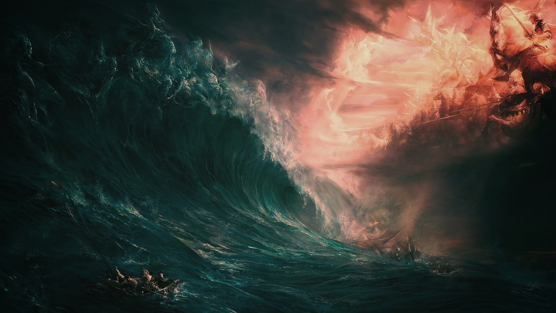 Битва стихий обои