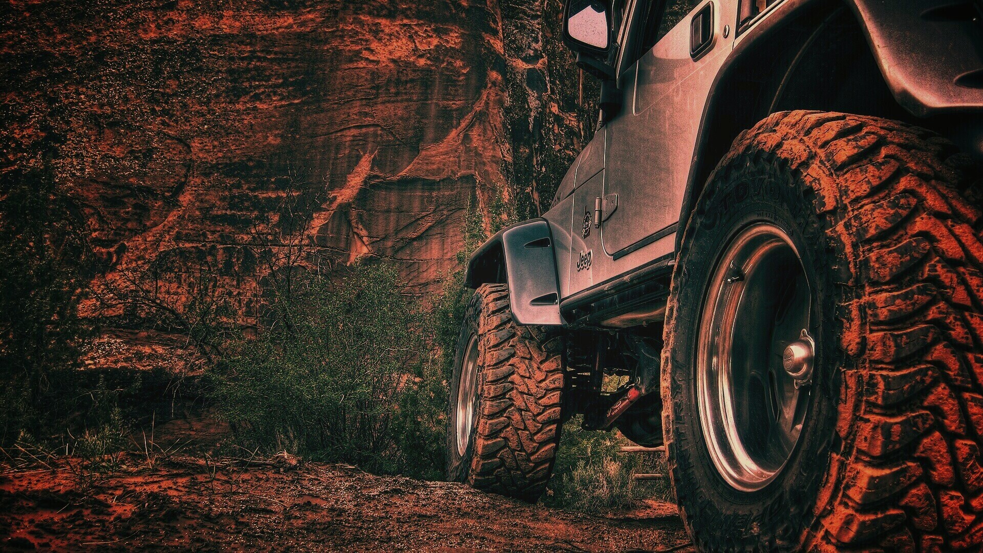 Jeep на бездорожье обои