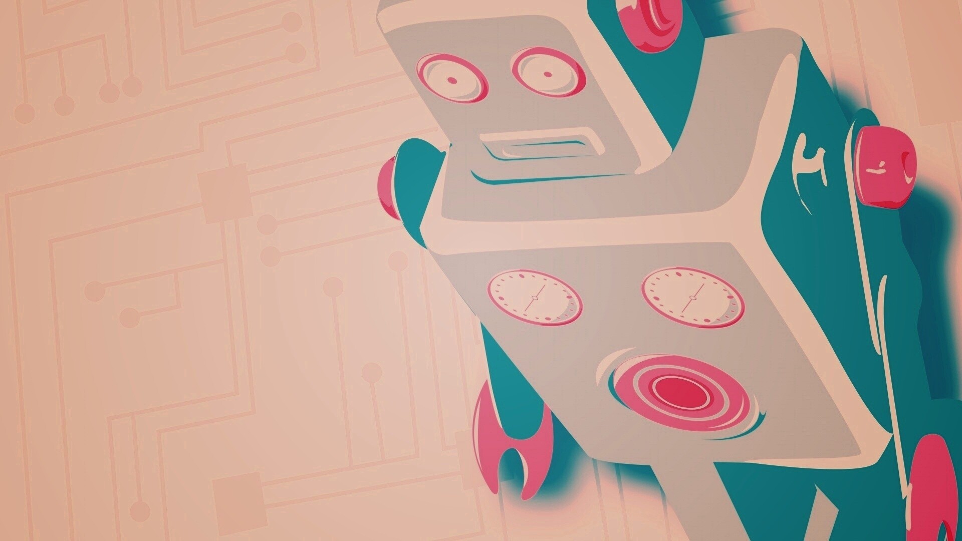 Векторный робот обои