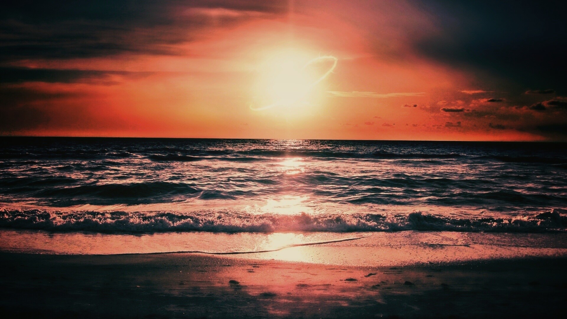 Морской закат обои