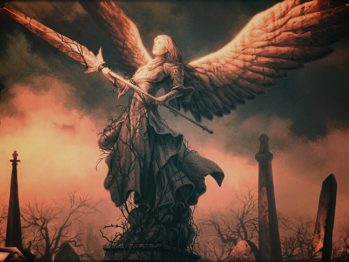 Ангел с мечом обои