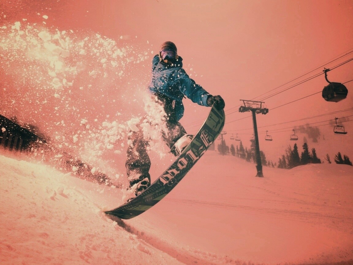 Сноубордист обои