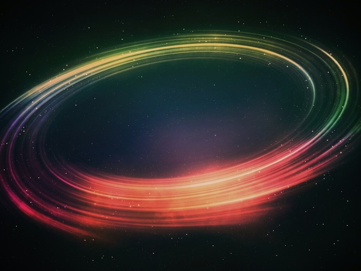 Радужный световой круг обои