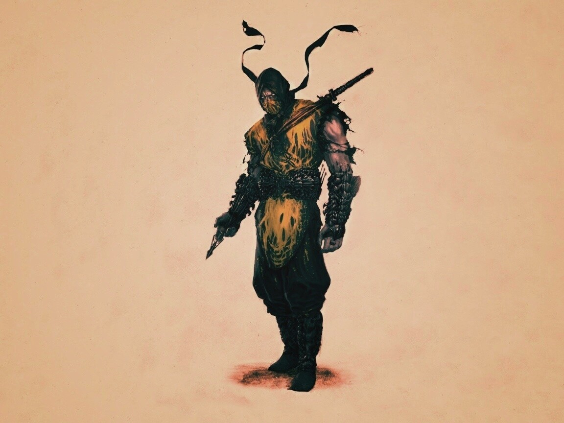 Скорпион из Мортал Комбат обои