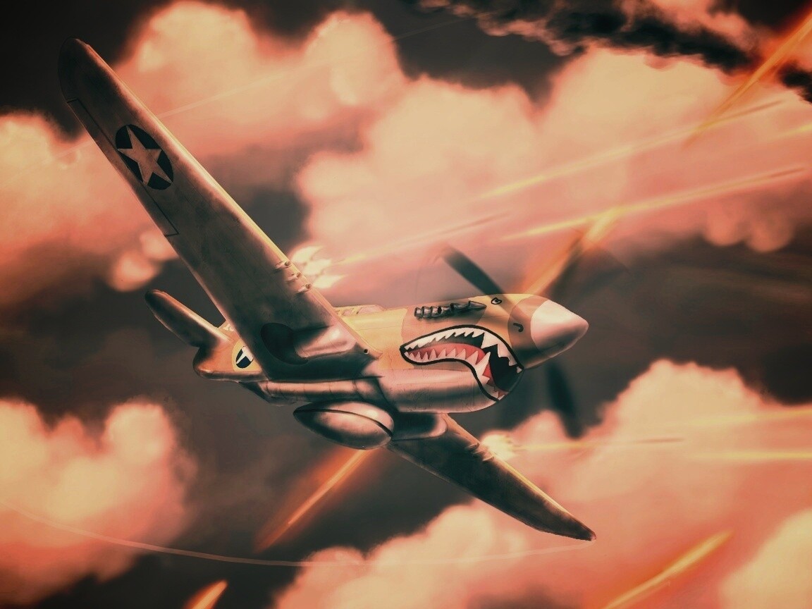 Истребитель акула обои