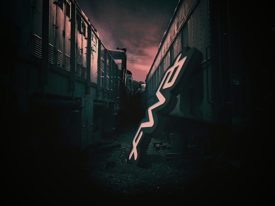 Упавшая вывеска обои