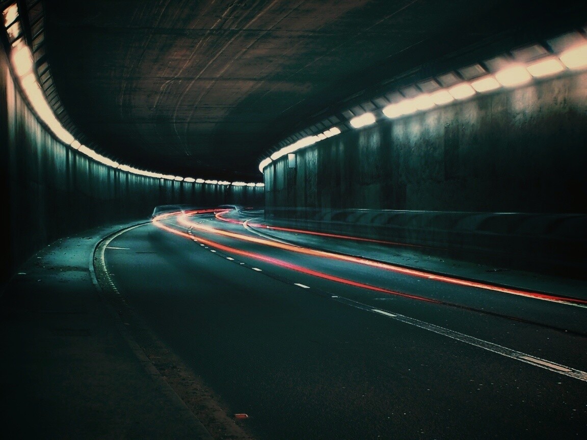 Огни в тоннеле обои