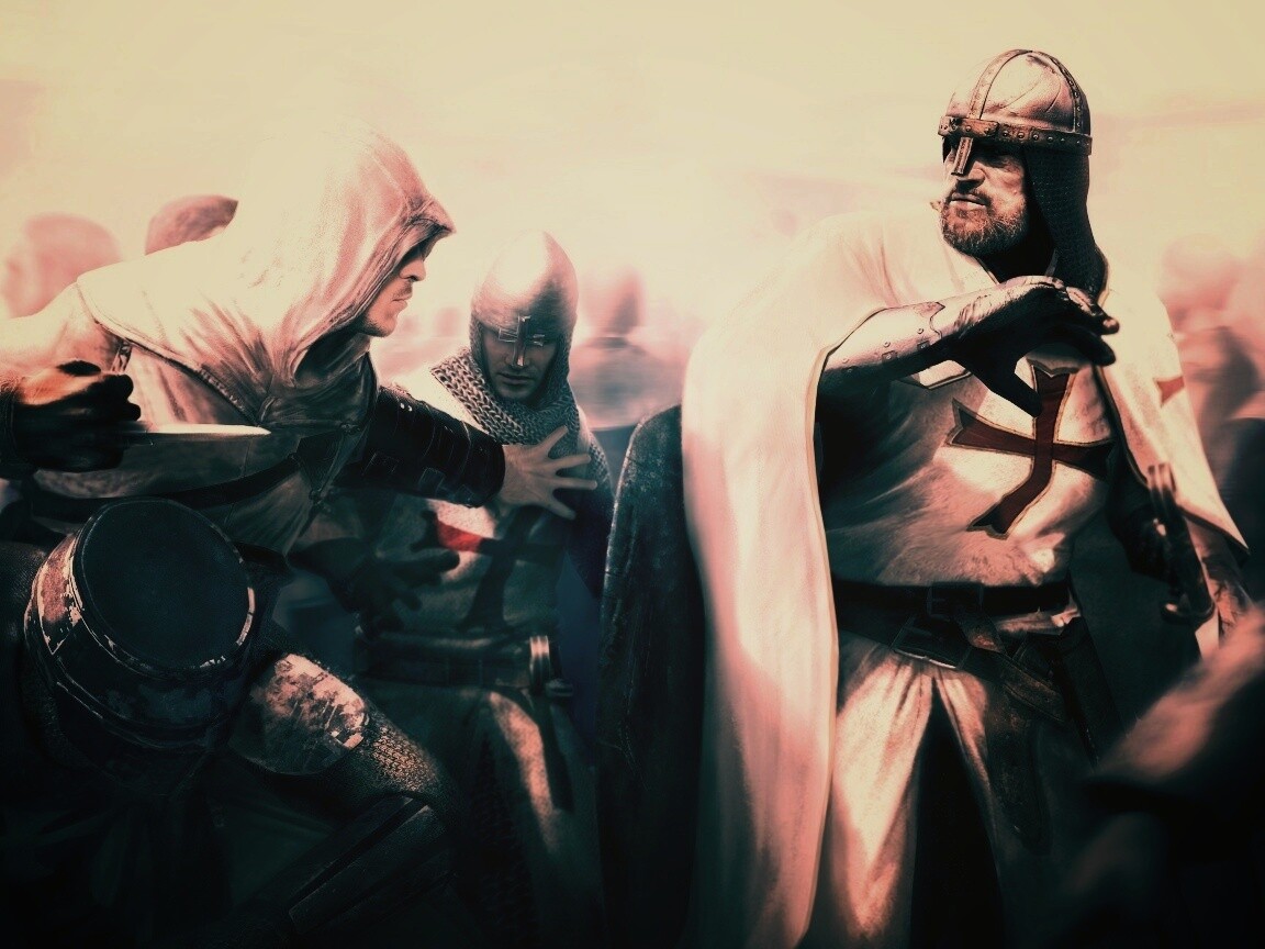 Ассасин убивает томплиера обои