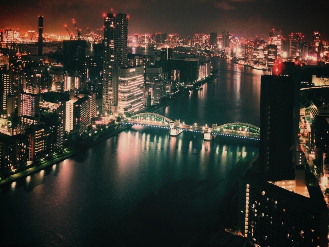 Панорама Токио обои