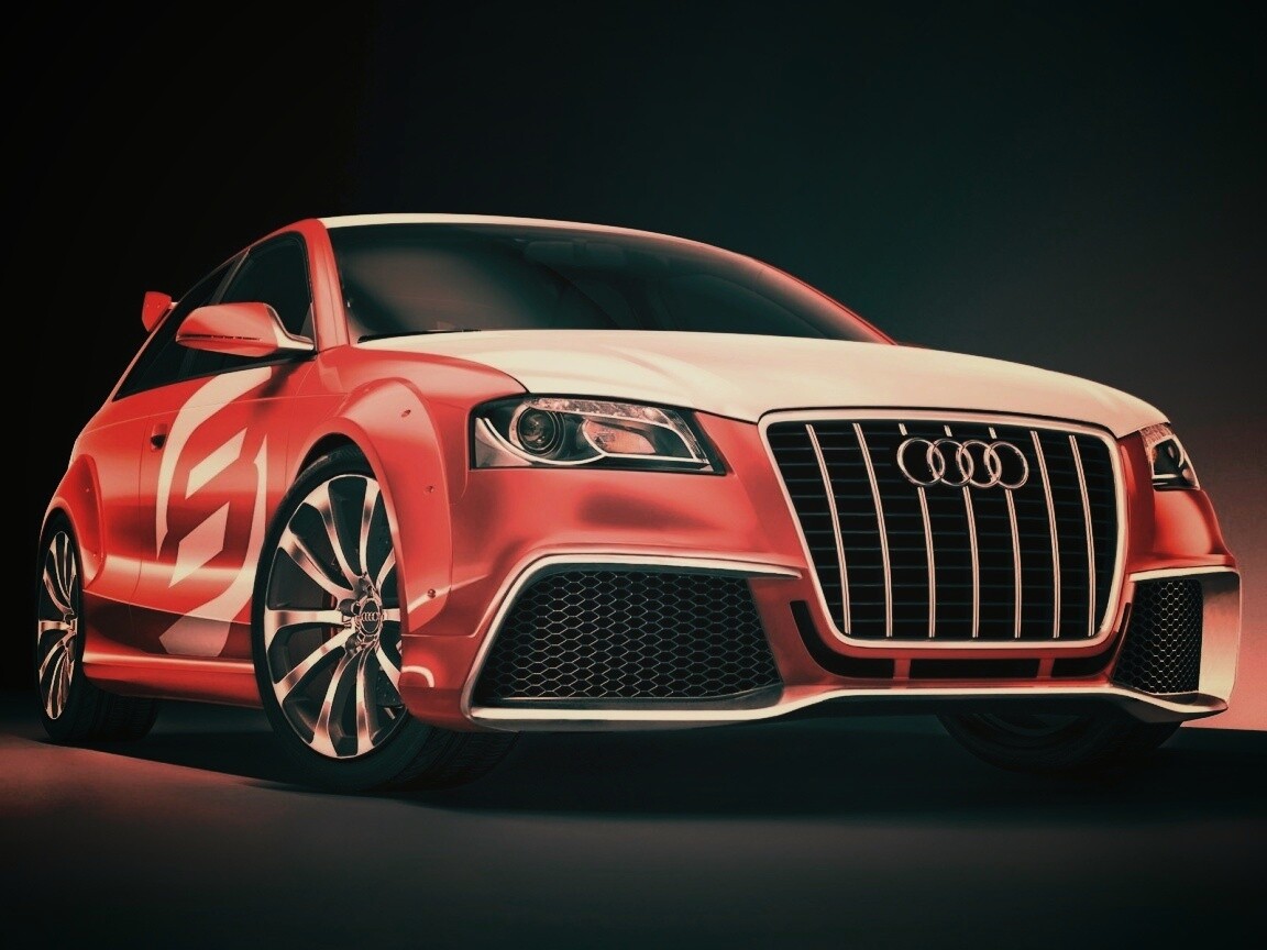 Красный Ауди обои