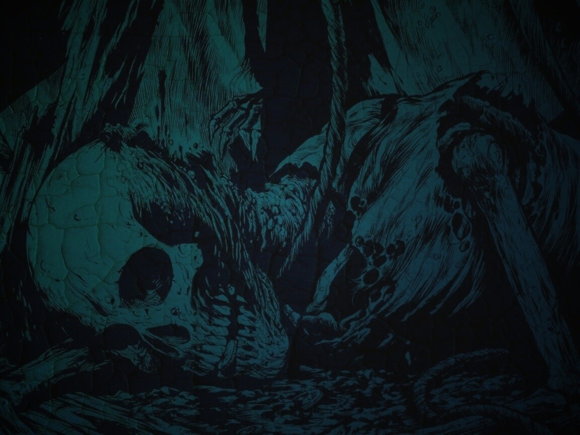 Тлеющий скелет обои