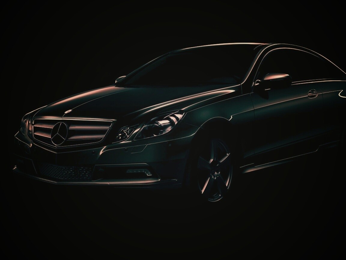 Черный Мерседес обои