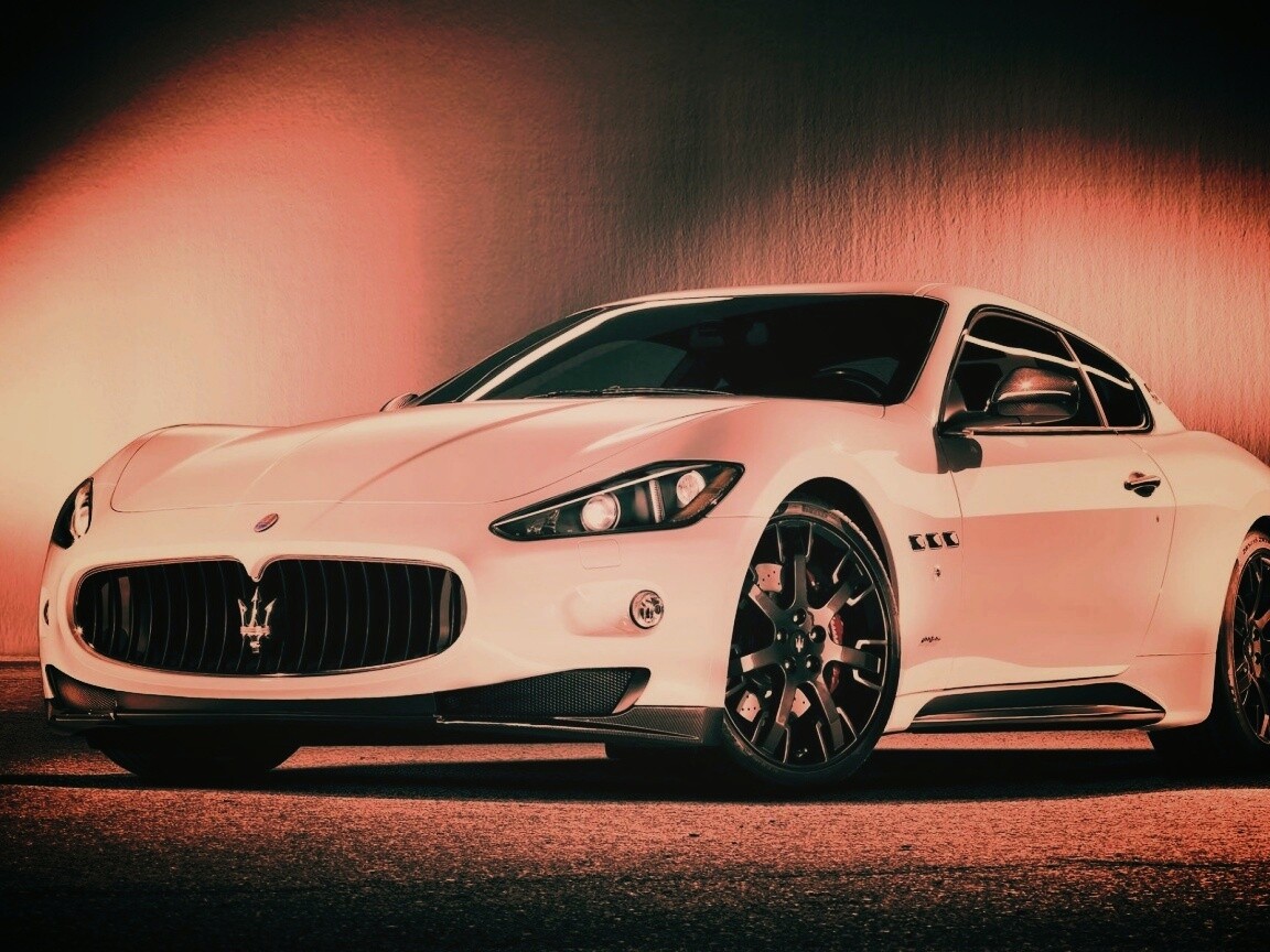 Белый Мазерати обои