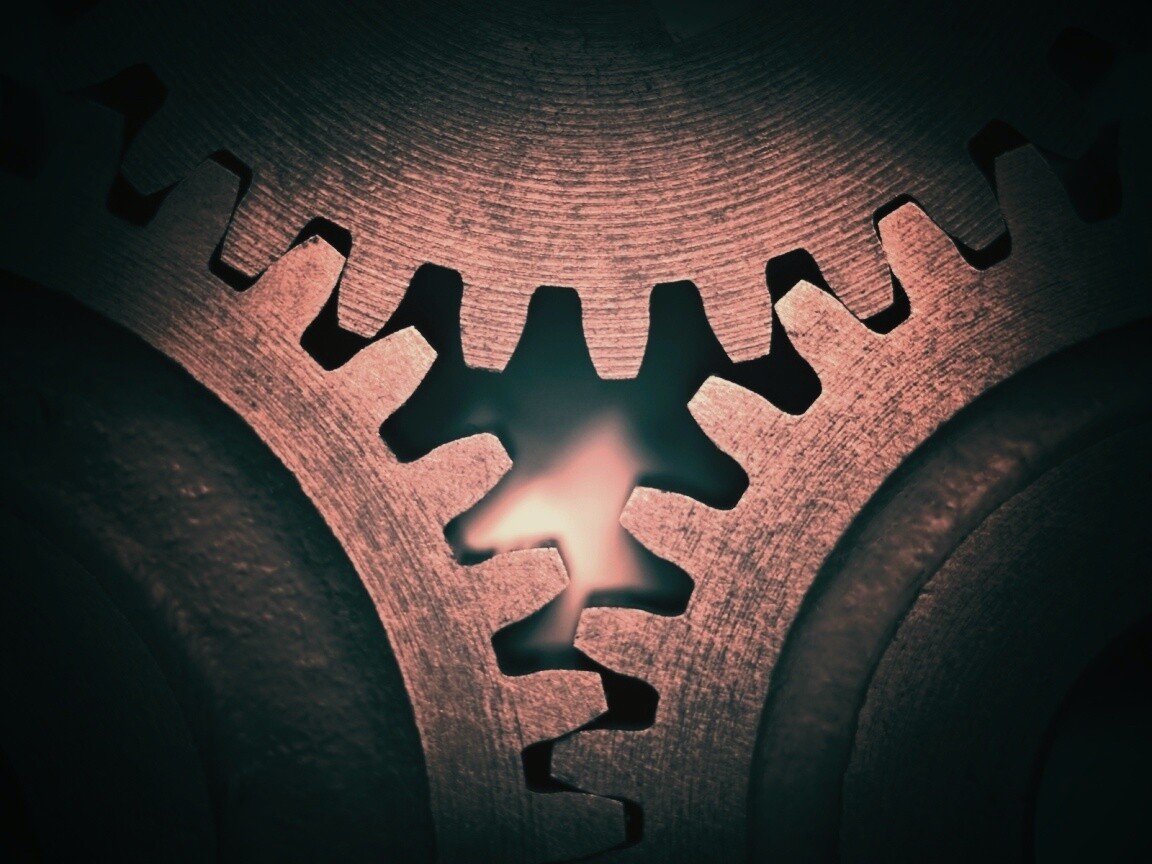 Три сцепленных шестерни обои