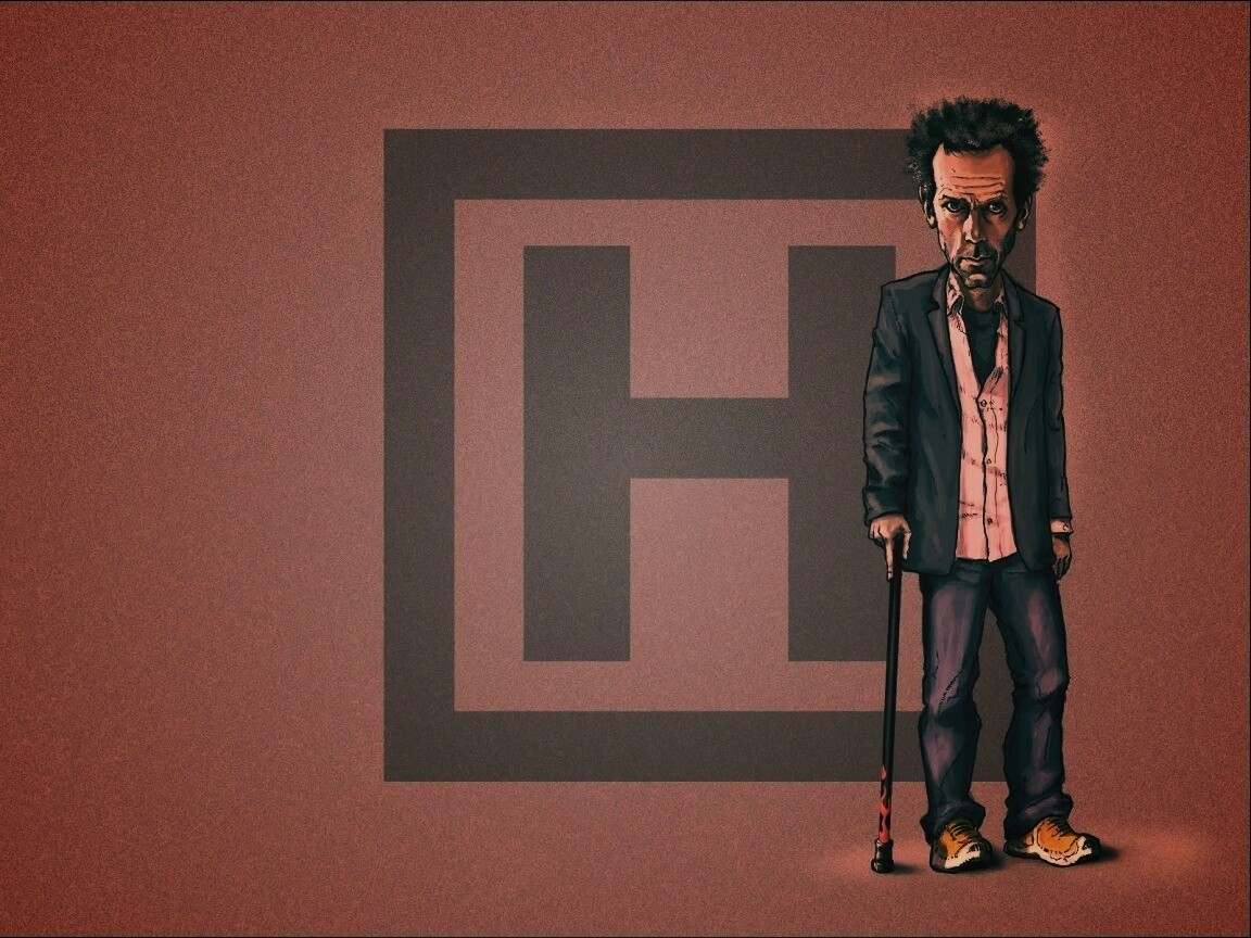 Шарж на доктора Хауса обои