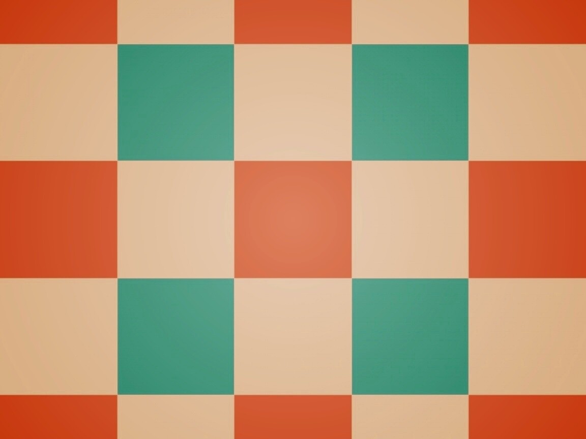 Оранжевые голубые и белые клетки обои