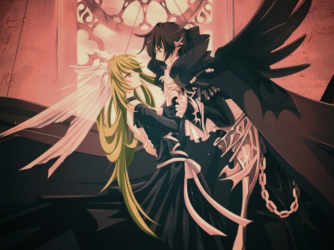 Танец под витражом обои