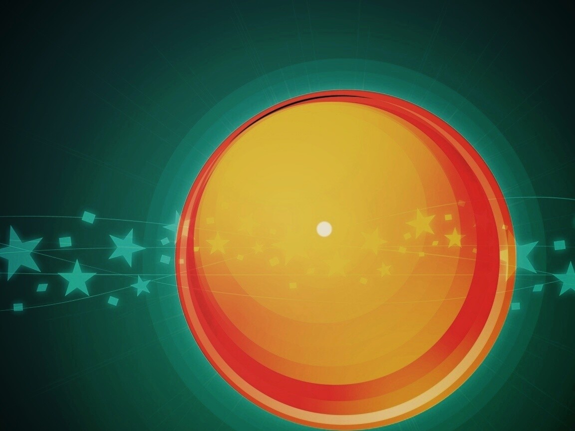 Большой красно-желтый круг обои