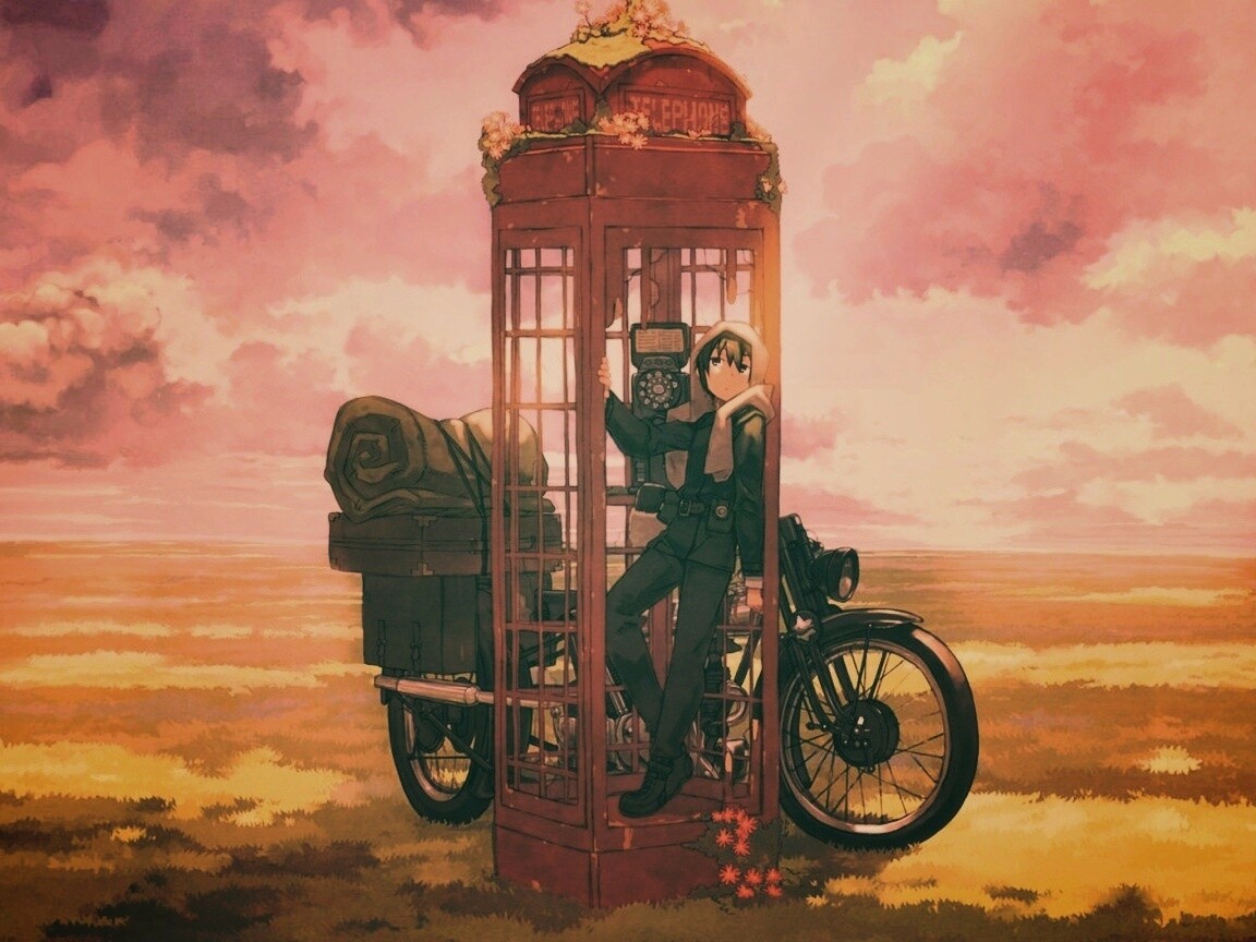 Парень в телефонной будке обои