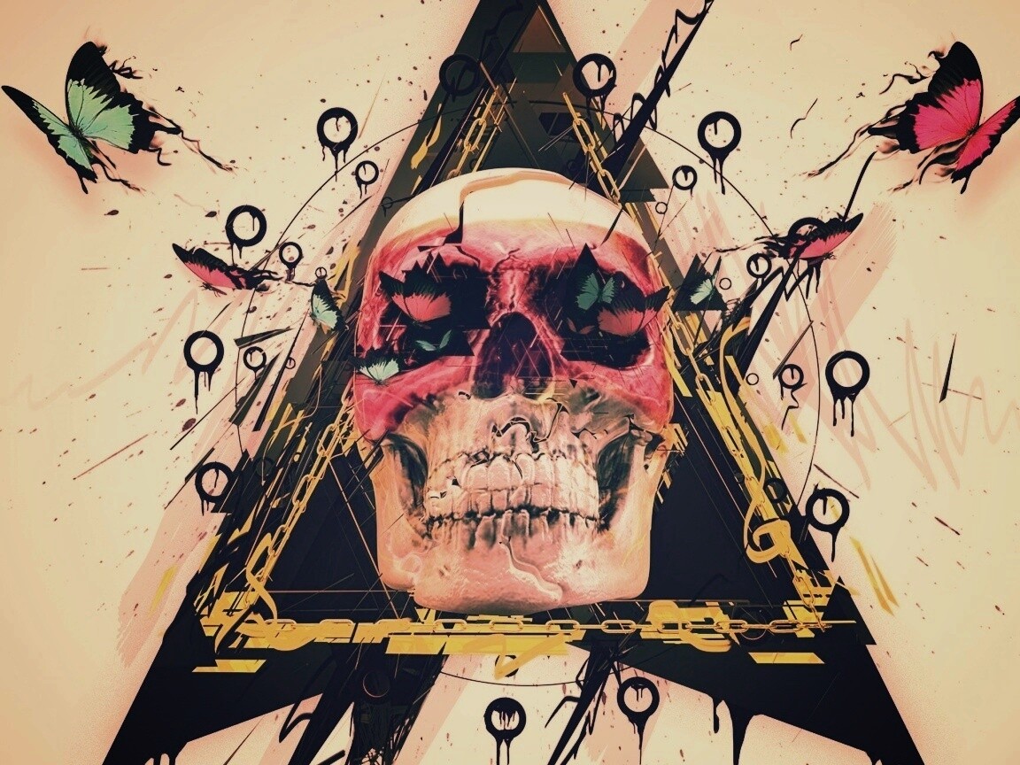 Гламурный череп обои