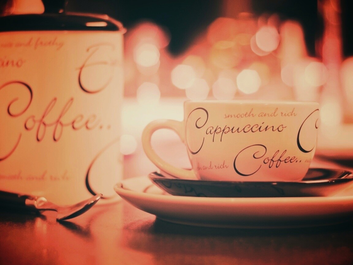 Чашечка капучино обои