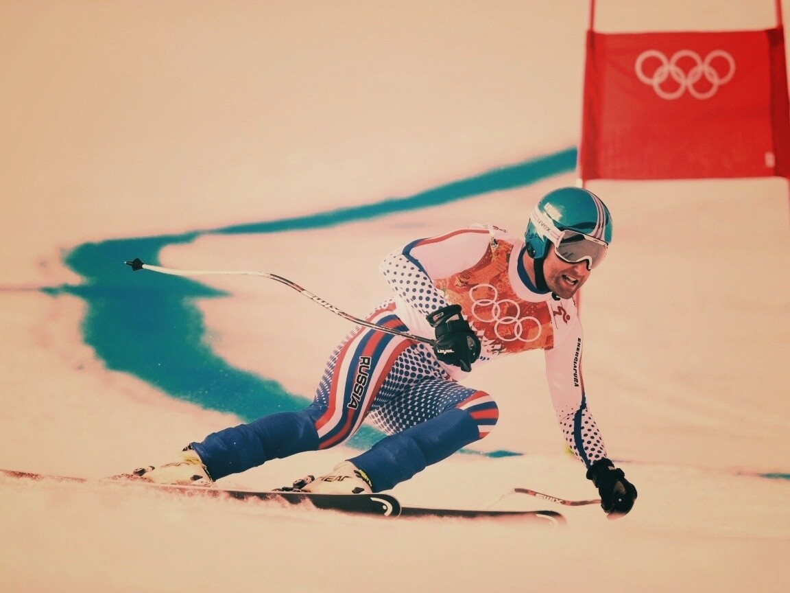 Лыжник на олимпиаде обои