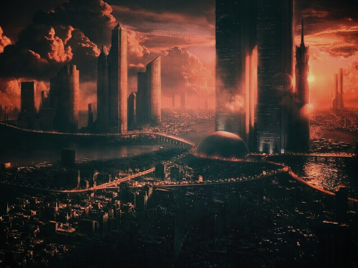 Город будущего обои