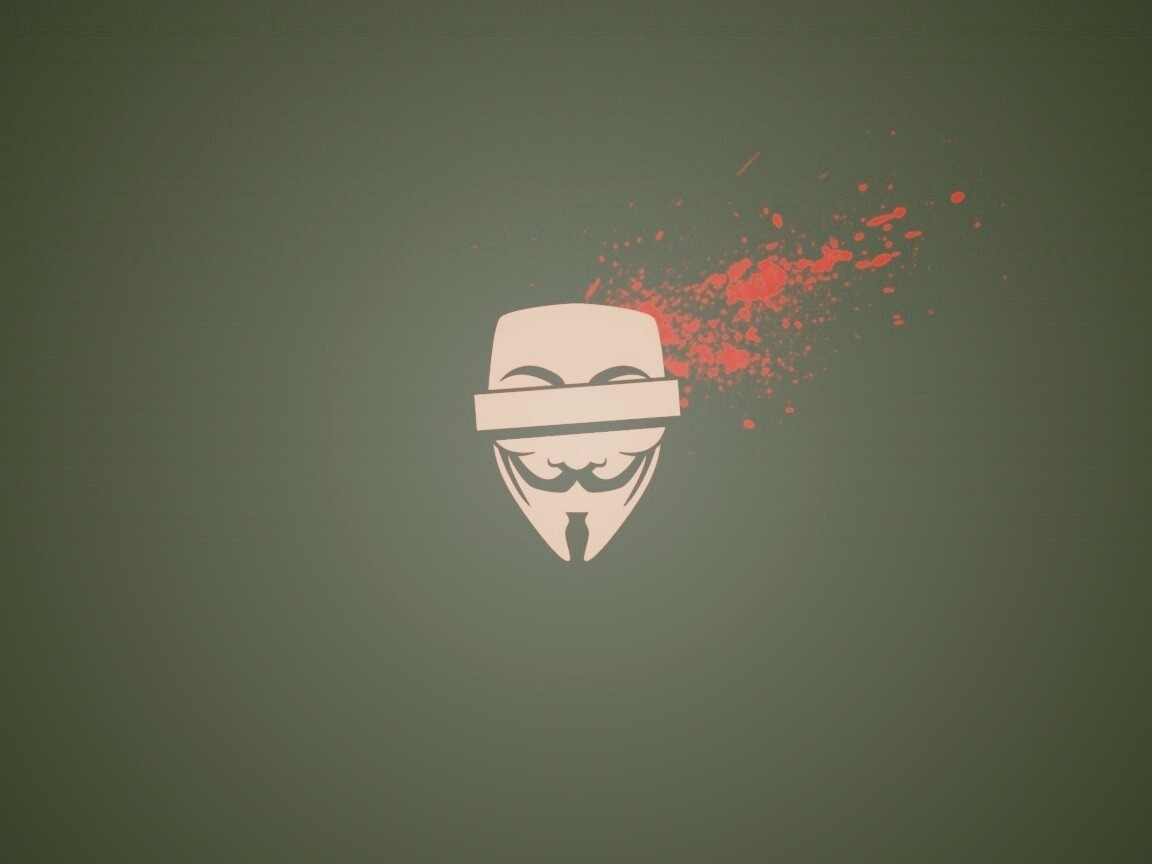 Маска Анонимуса и брызги обои