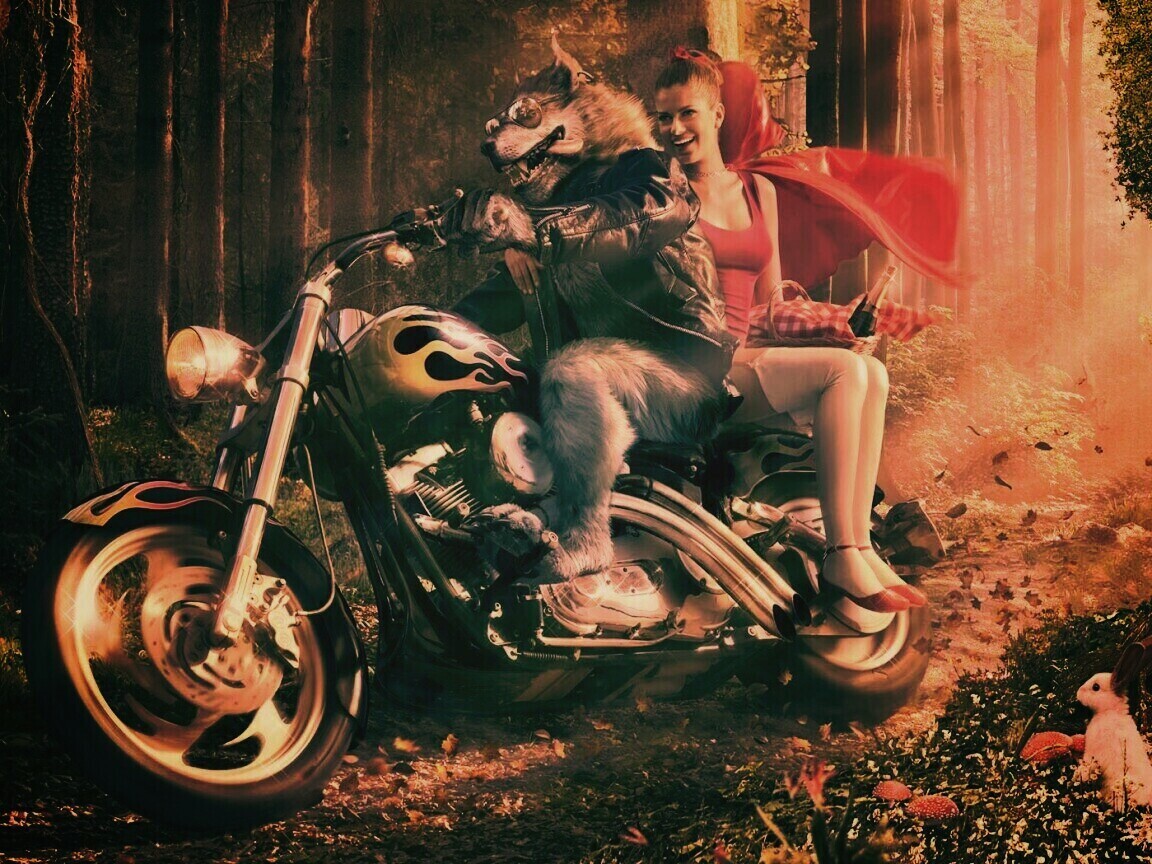 Красная шапочка по новому обои