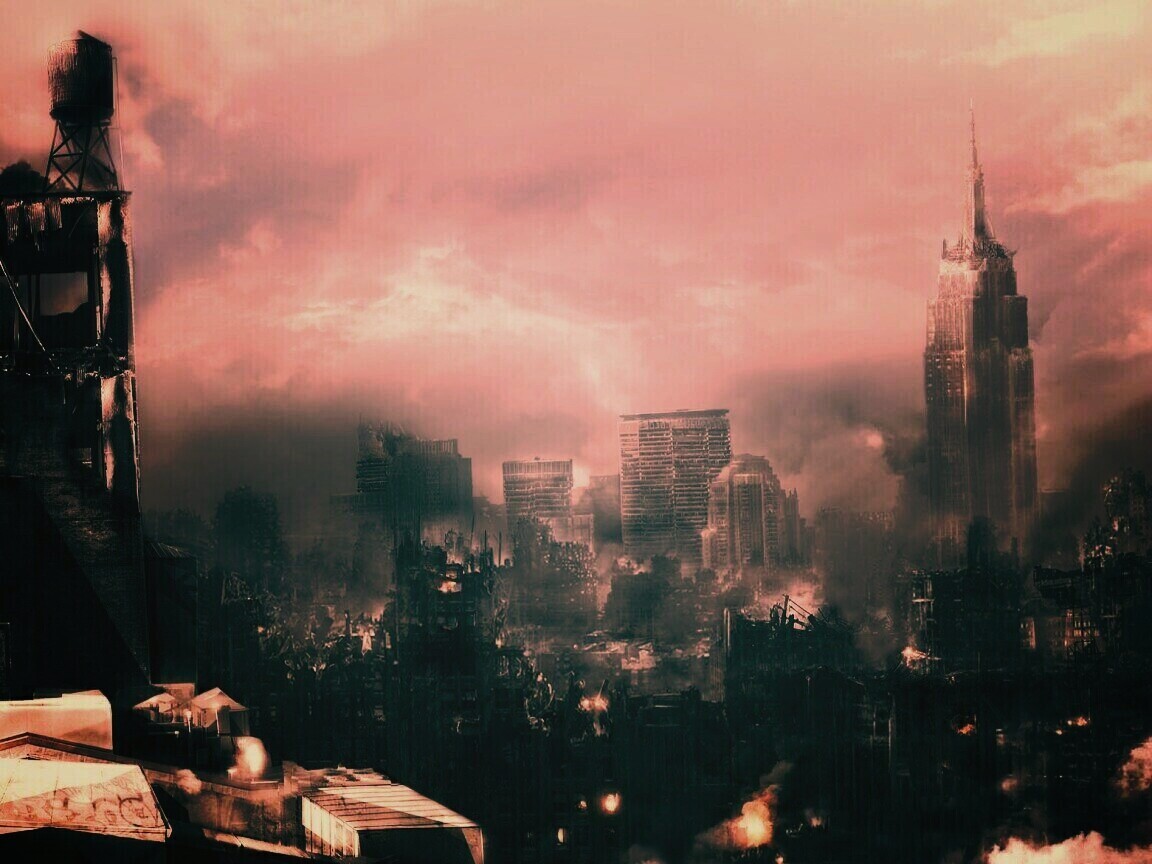Город после ядерного взрыва обои