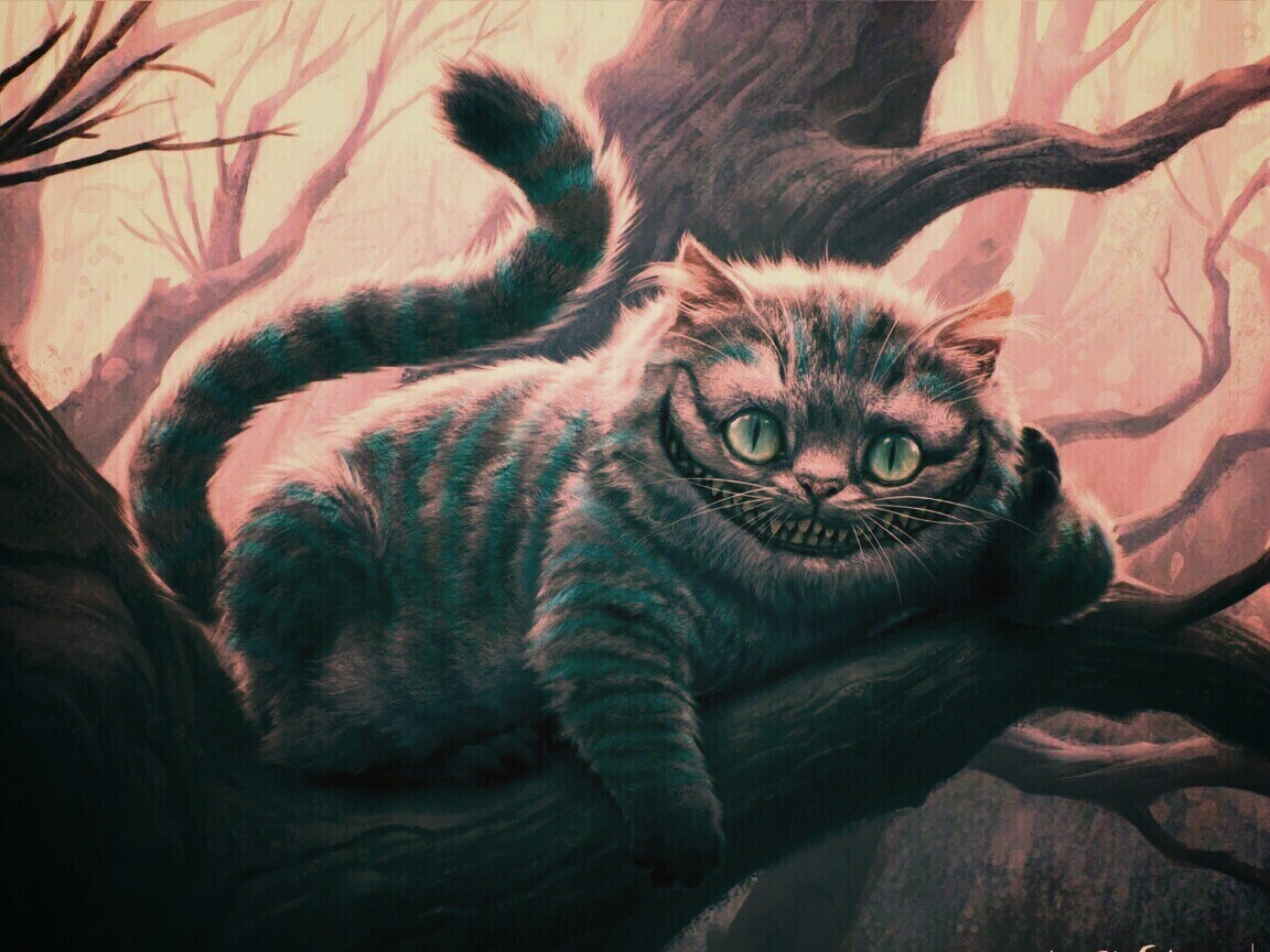 Чеширский кот обои