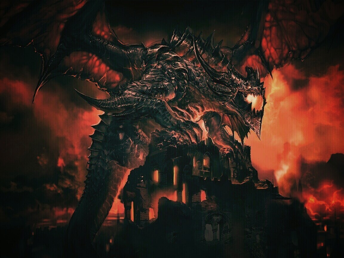 Огромный дракон обои