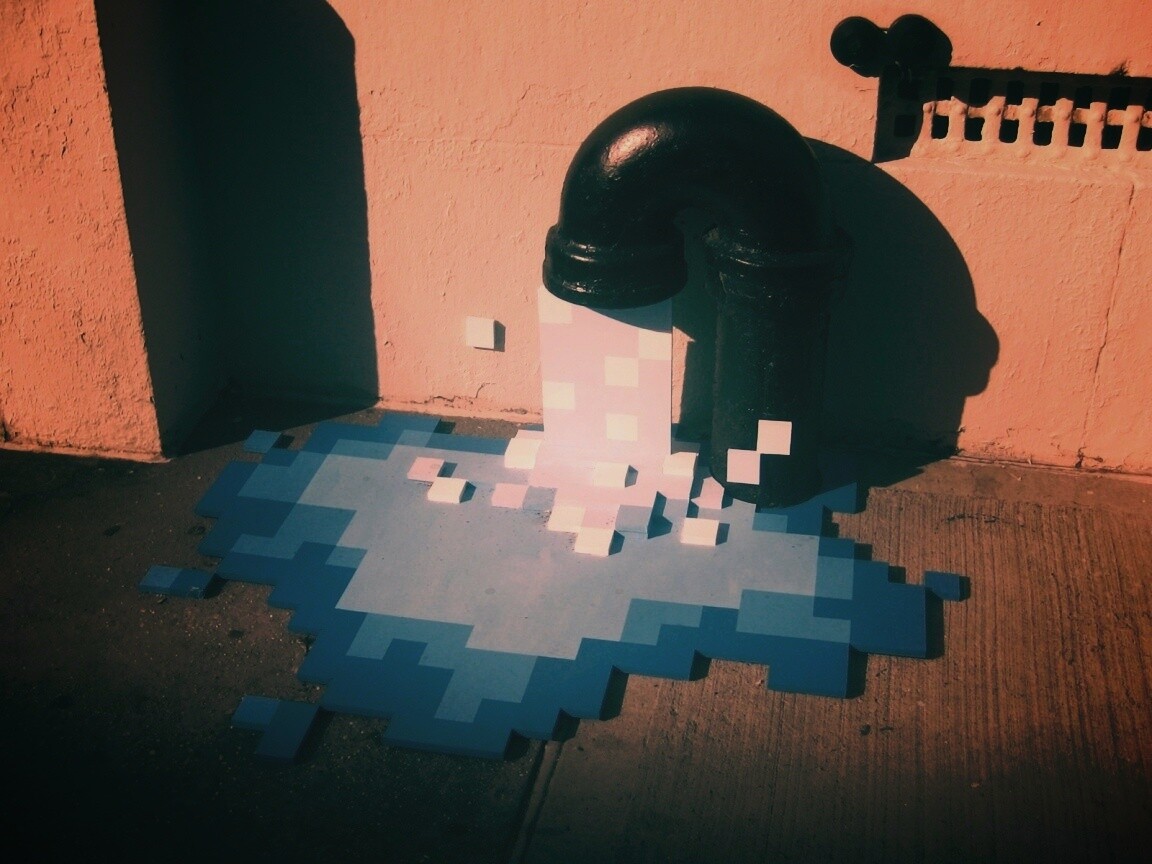 Пиксельный поток обои