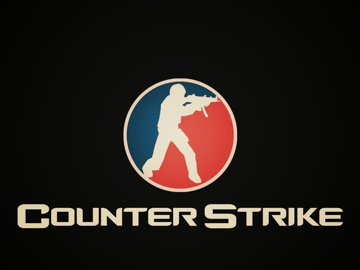 Логотип Counter Strike на черном фоне обои