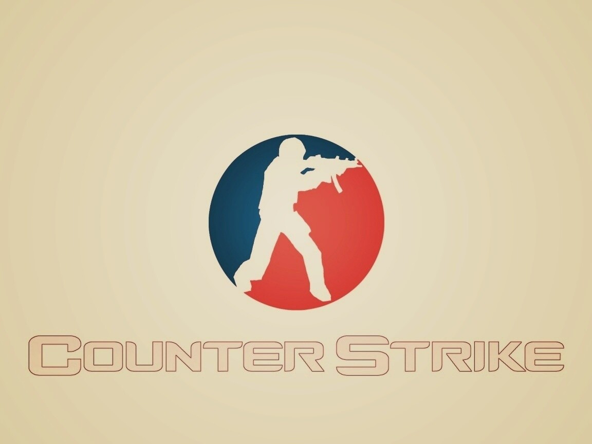 Логотип Counter Strike на белом фоне обои