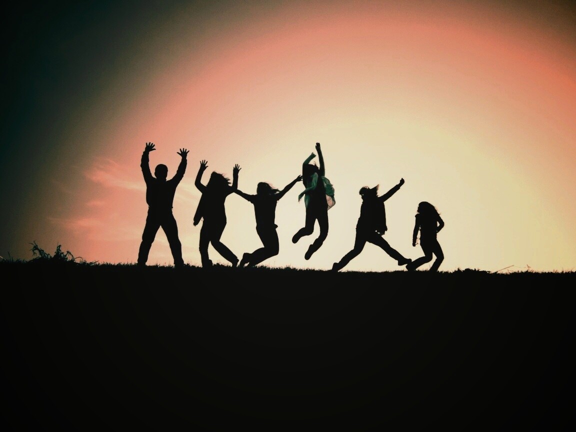 Силуэты людей обои