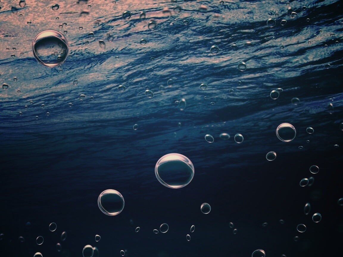 Пузыри под водой обои