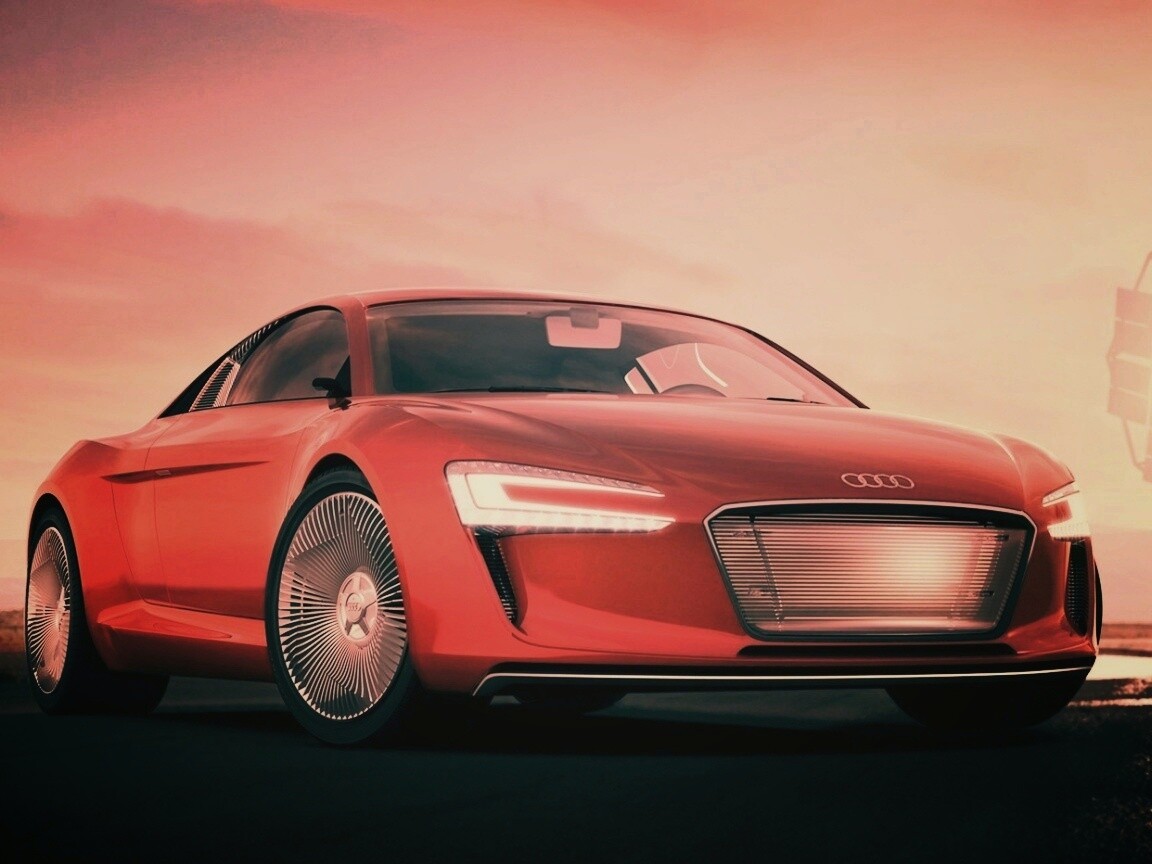 Красный автомобиль Audi обои