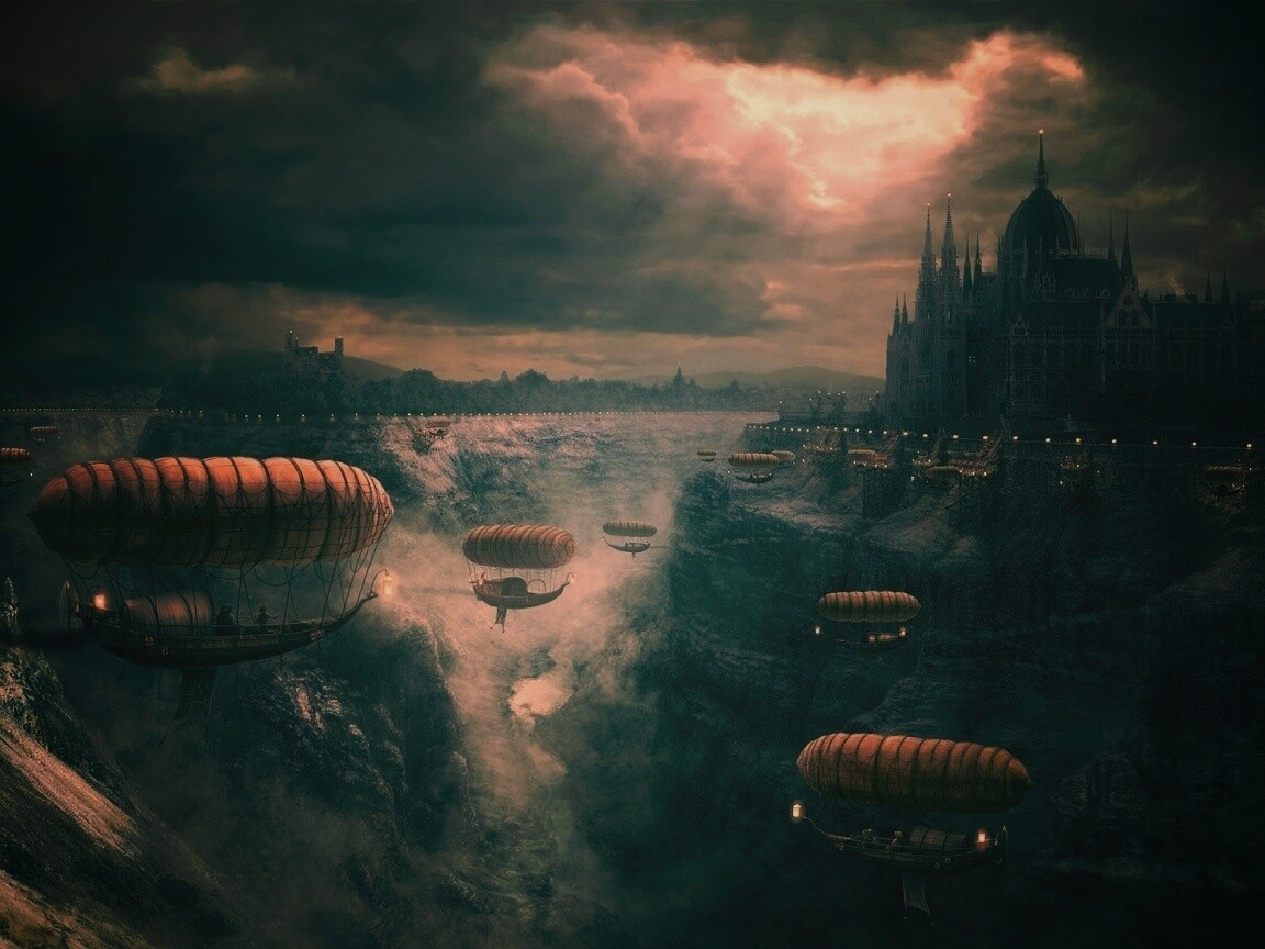 Фентезийный Будапешт обои