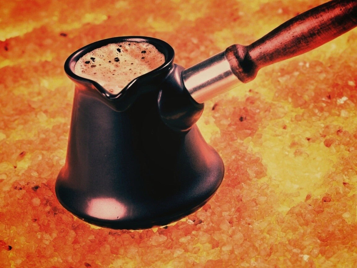 Кофе на углях обои